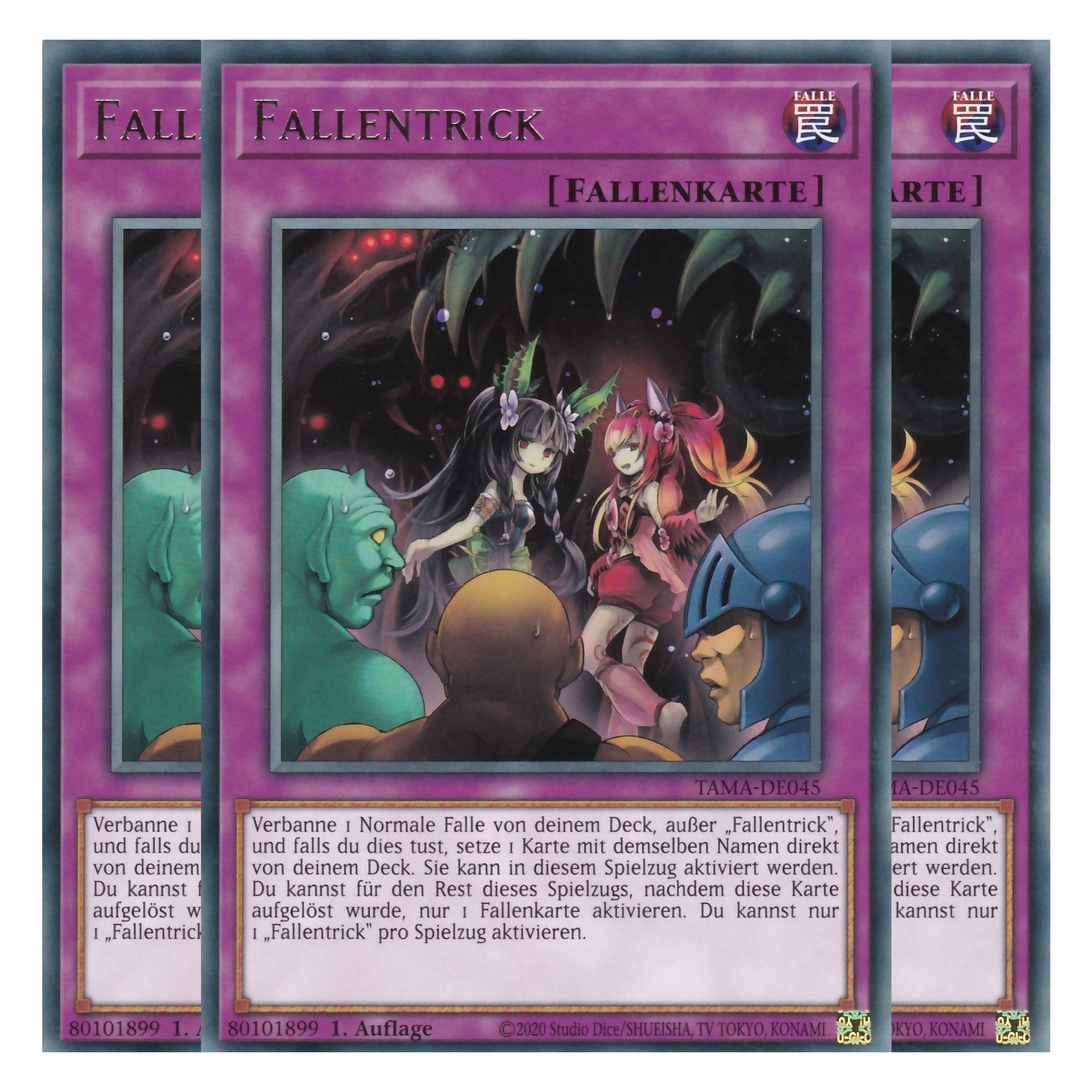 Fallentrick - TAMA-DE045 - Rare - 1. Auflage - Deutsch - Tactical Masters - Yu-Gi-Oh! - Playset (3 Kopien)