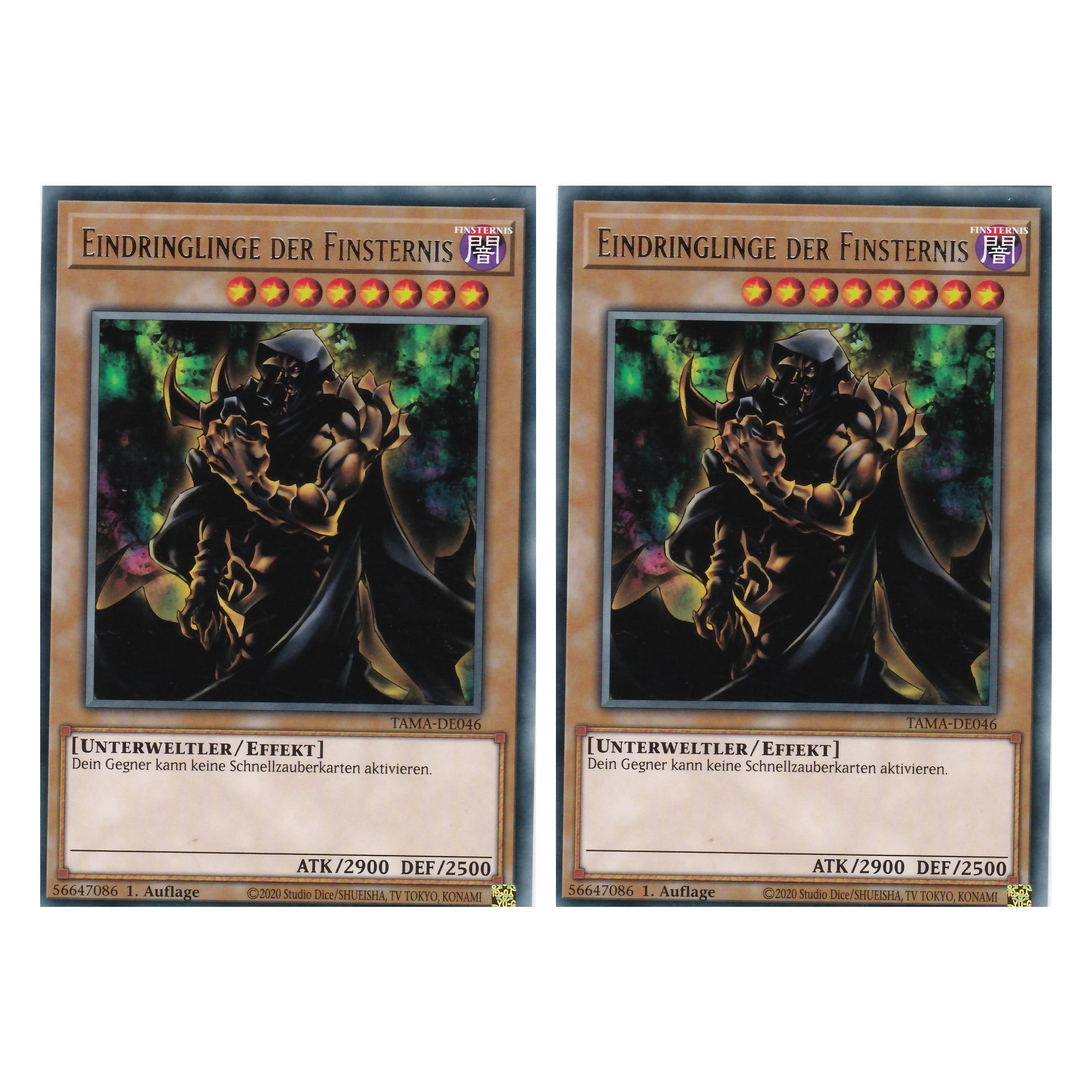 Eindringlinge der Finsternis - TAMA-DE046 - Rare - 1. Auflage - Deutsch - Tactical Masters - Yu-Gi-Oh! - Duo Set (2 Stück)