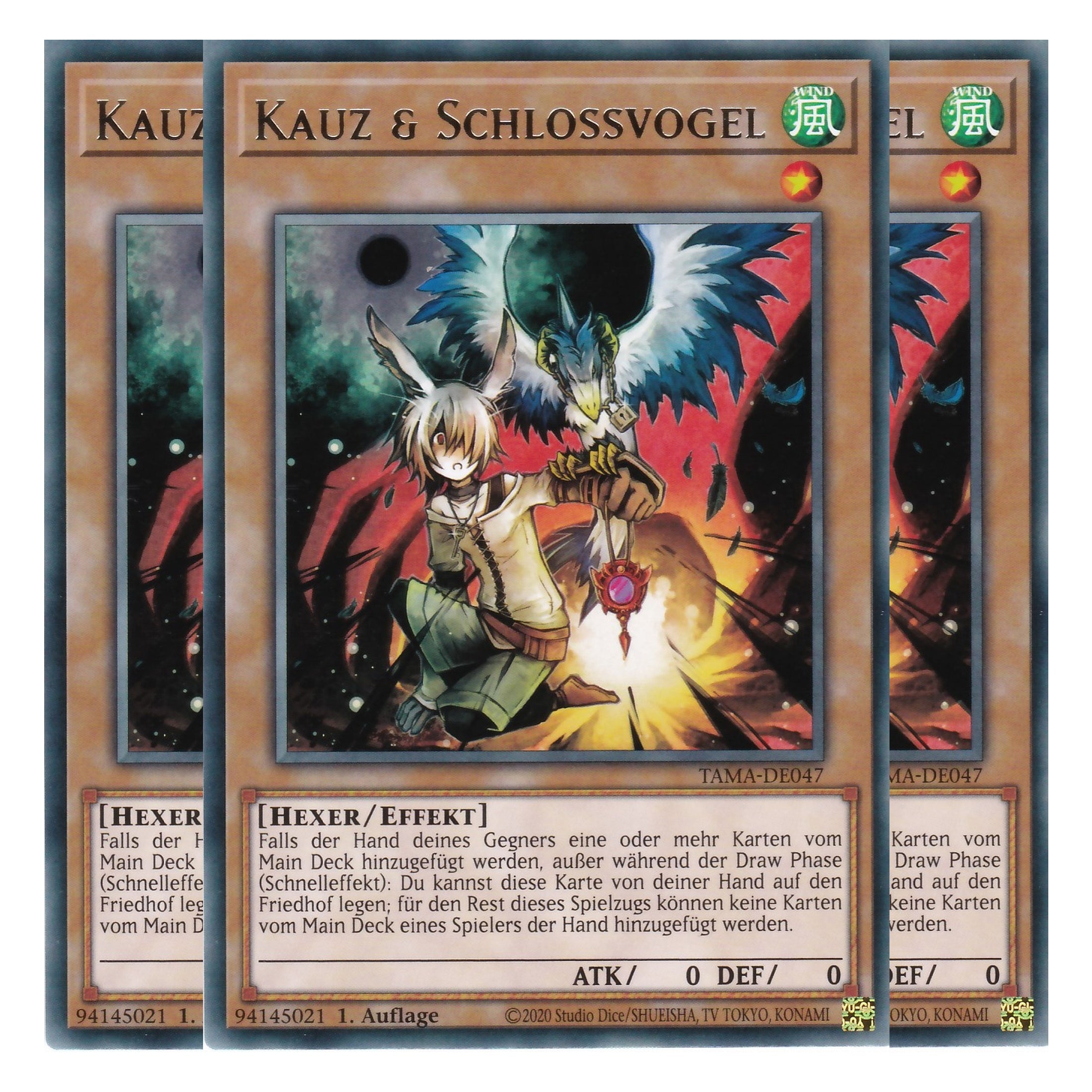Kauz & Schlossvogel - TAMA-DE047 - Rare - 1. Auflage - Deutsch - Tactical Masters - Yu-Gi-Oh! - Playset (3 Kopien)