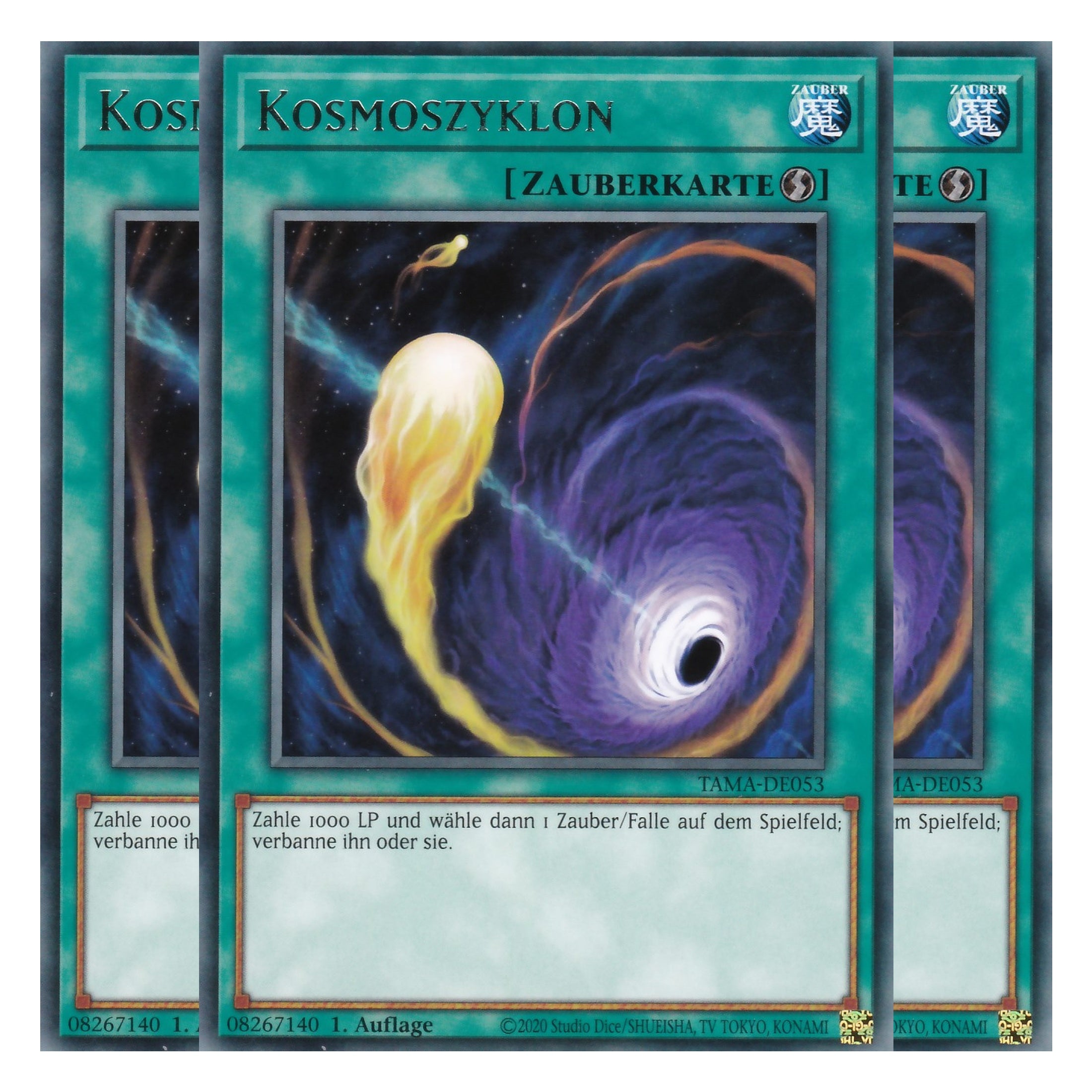 Kosmoszyklon - TAMA-DE053 - Rare - 1. Auflage - Deutsch - Tactical Masters - Yu-Gi-Oh! - Playset (3 Kopien)