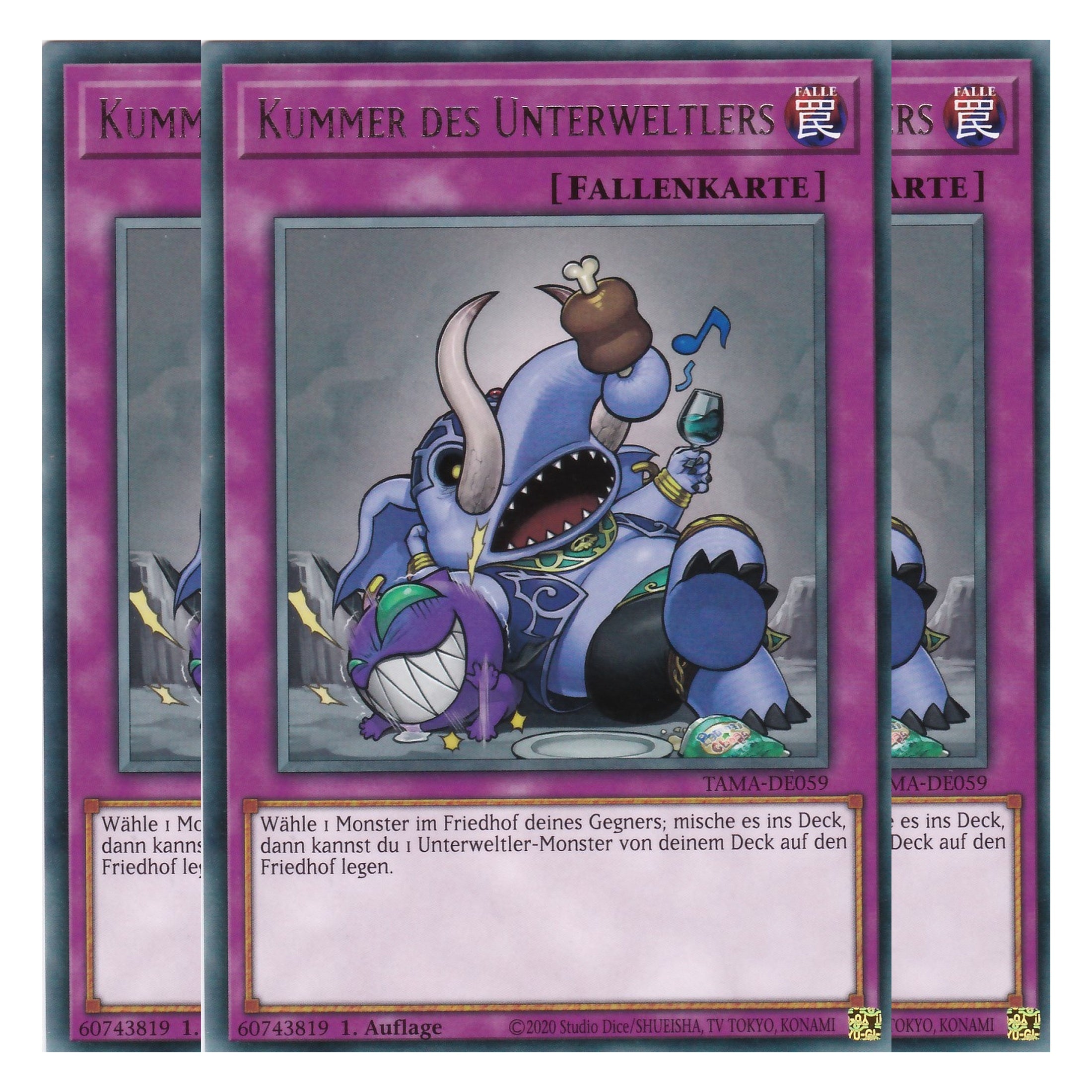 Kummer des Unterweltlers - TAMA-DE059 - Rare - 1. Auflage - Deutsch - Tactical Masters - Yu-Gi-Oh! - Playset (3 Kopien)