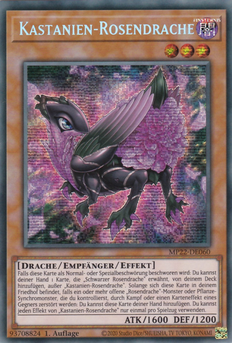 Kastanien-Rosendrache - MP22-DE060 - Secret Rare - Deutsch - 1. Auflage - 2022 Tin of the Pharaoh's Gods