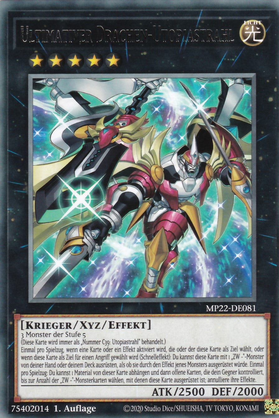 Ultimativer Drachen-Utopiastrahl - MP22-DE081 - Secret Rare - Deutsch - 1. Auflage - 2022 Tin of the Pharaoh's Gods