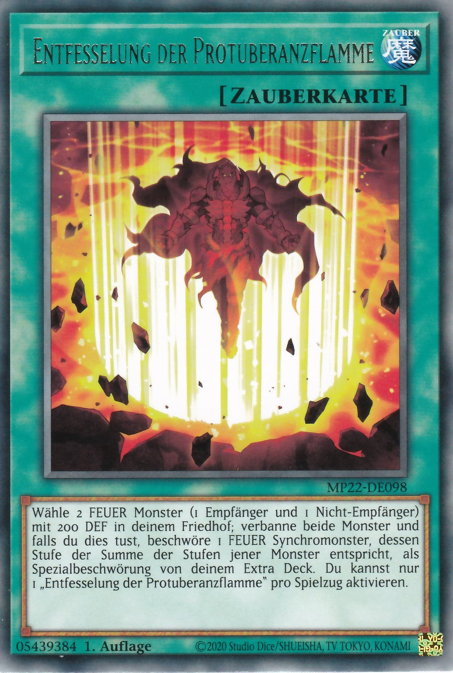 Entfesselung der Protuberanzflamme - MP22-DE098 - Rare - Deutsch - 1. Auflage - 2022 Tin of the Pharaoh's Gods