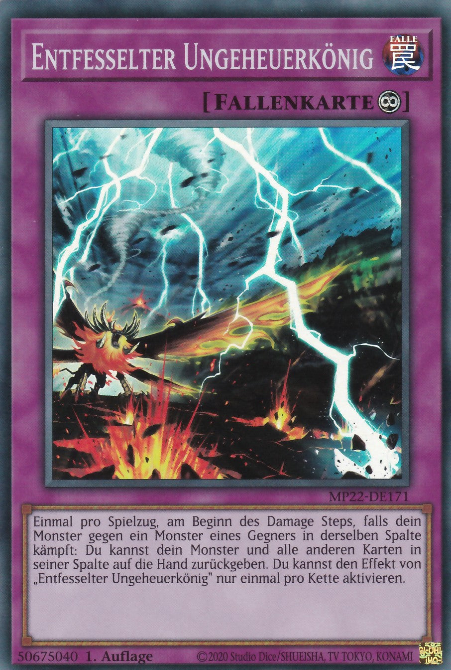 Entfesselter Ungeheuerkönig - MP22-DE171 - Super Rare - Deutsch - 1. Auflage - 2022 Tin of the Pharaoh's Gods