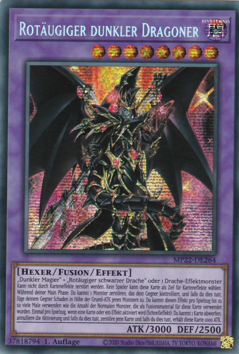 Rotäugiger dunkler Dragoner - MP22-DE264 - Secret Rare - Deutsch - 1. Auflage - 2022 Tin of the Pharaoh's Gods