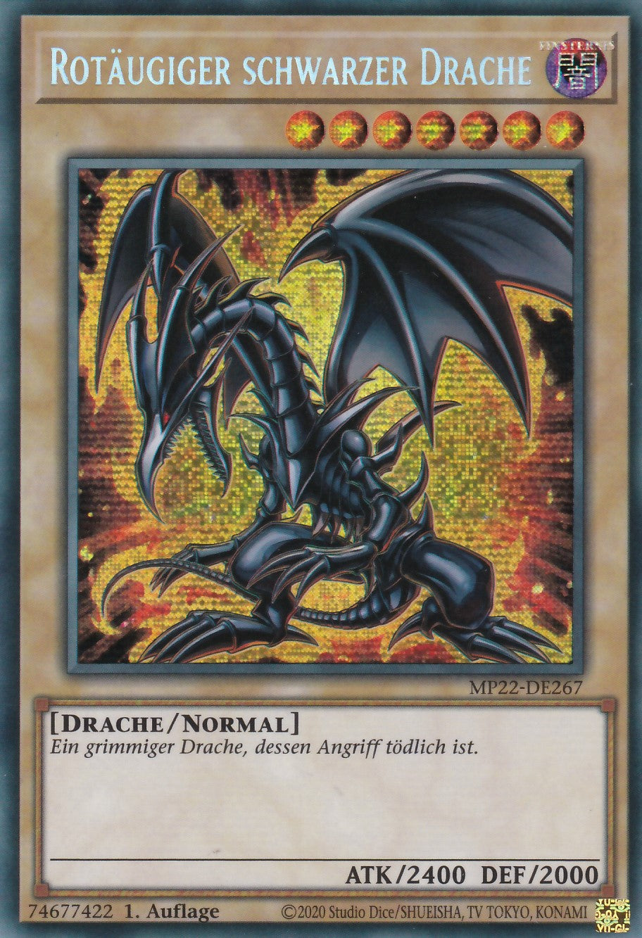 Rotäugiger schwarzer Drache - MP22-DE267 - Secret Rare - Deutsch - 1. Auflage - 2022 Tin of the Pharaoh's Gods