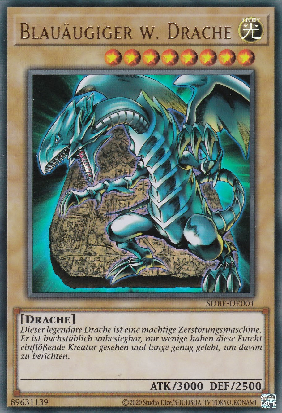 SDBE-DE001 - Blauäugiger w. Drache - Ultra Rare - 2. Auflage - Deutsch - Structure Deck Saga of Blue Eyes White