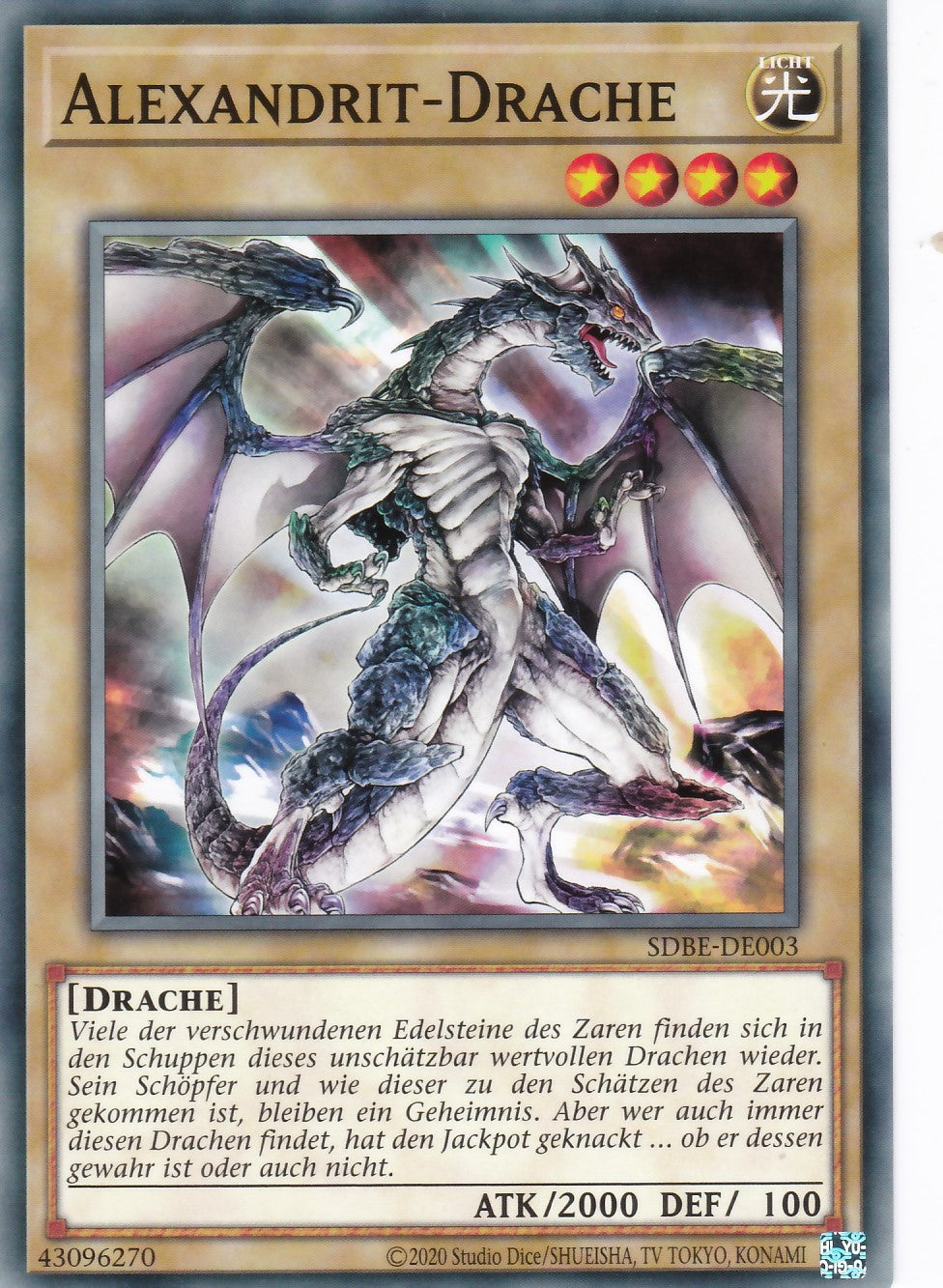 SDBE-DE003 - Alexandrit-Drache - Common - 2. Auflage - Deutsch - Structure Deck Saga of Blue Eyes White