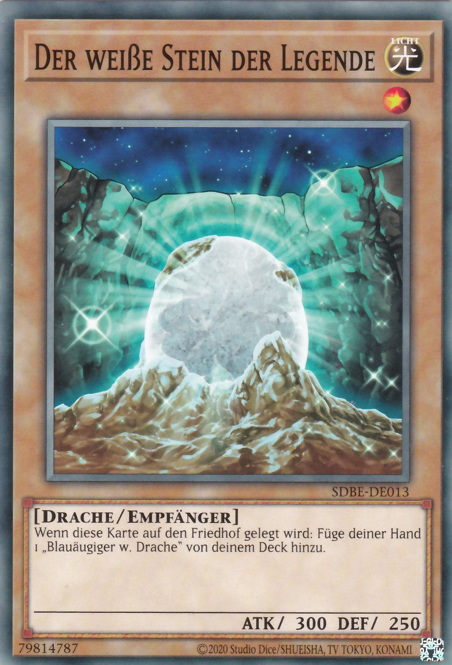 SDBE-DE013 - Der weiße Stein der Legende - Common - 2. Auflage - Deutsch - Structure Deck Saga of Blue Eyes White