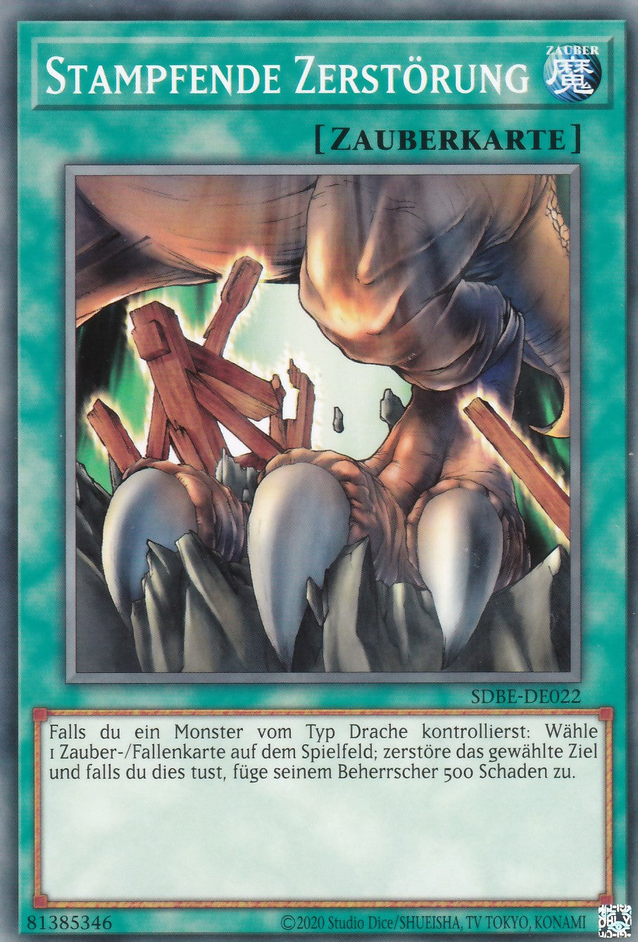 SDBE-DE022 - Stampfende Zerstörung - Common - 2. Auflage - Deutsch - Structure Deck Saga of Blue Eyes White