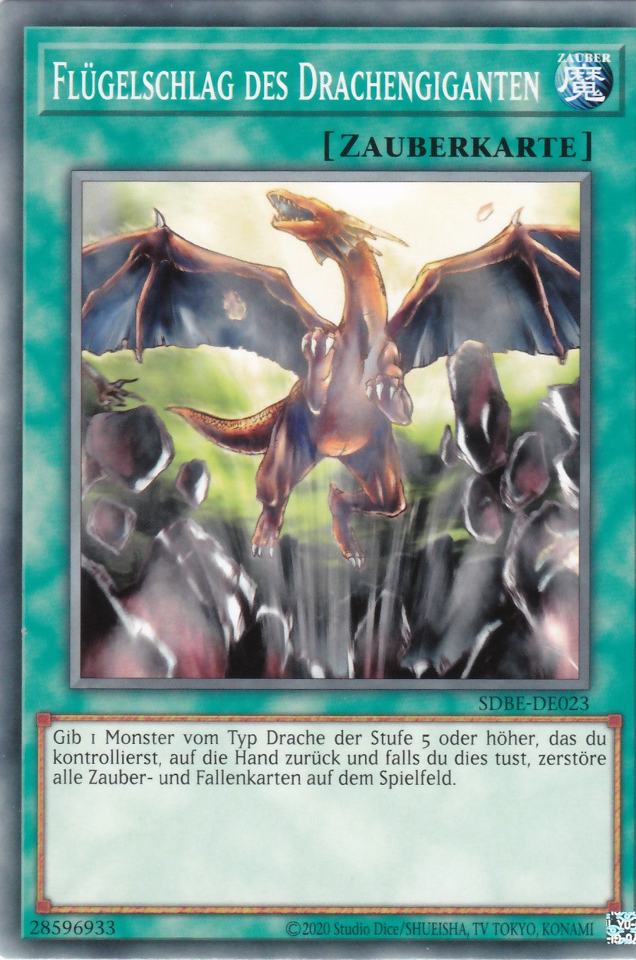 SDBE-DE023 - Flügelschlag des Drachengiganten - Common - 2. Auflage - Deutsch - Structure Deck Saga of Blue Eyes White