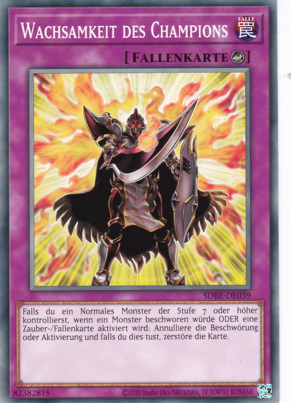 SDBE-DE039 - Wachsamkeit des Champions - Common - 2. Auflage - Deutsch - Structure Deck Saga of Blue Eyes White