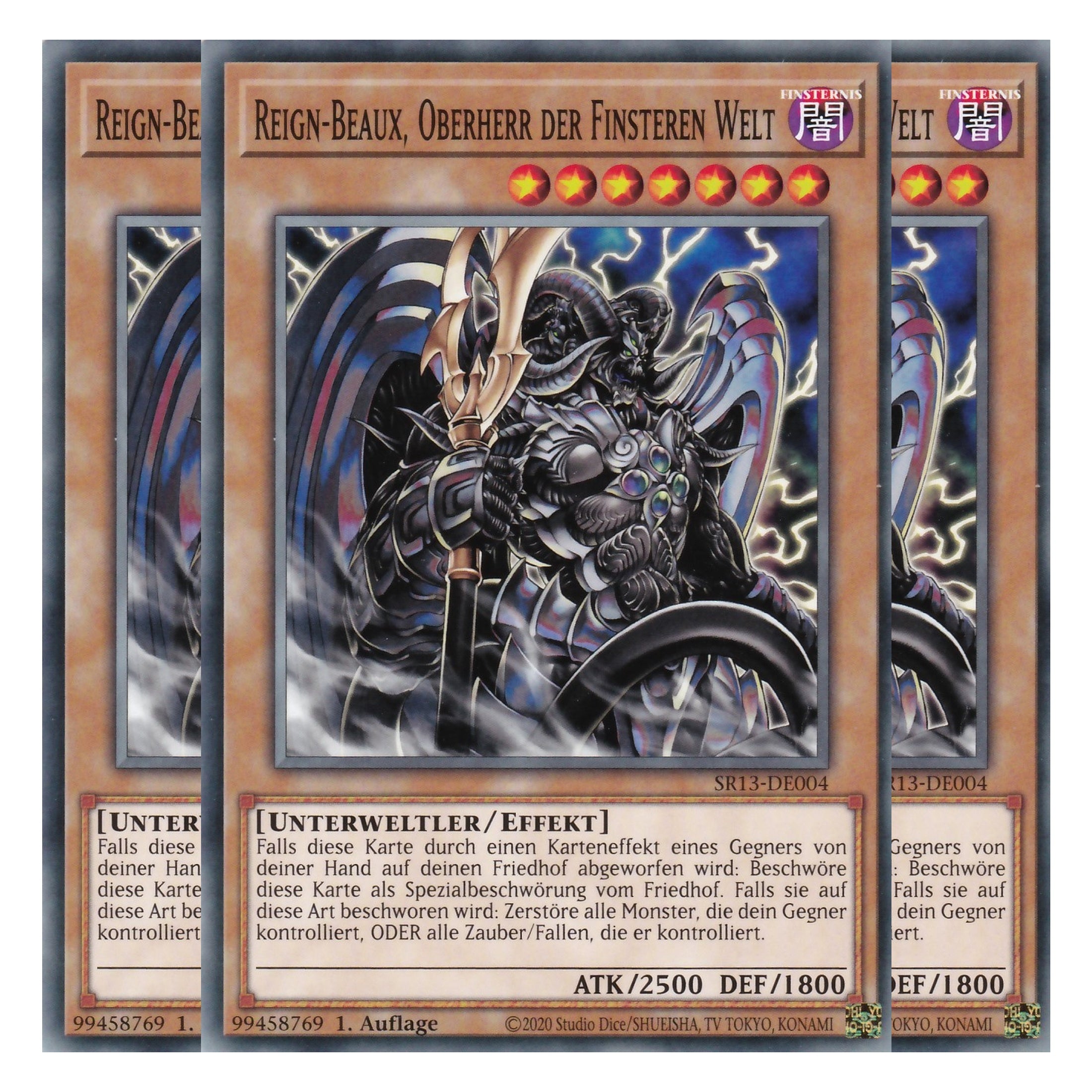 Reign-Beaux, Oberherr der Finsteren Welt - SR13-DE004 - Common - Deutsch - 1. Auflage - Structure Deck: Dark World - Yu-Gi-Oh! - Playset (3 Kopien)