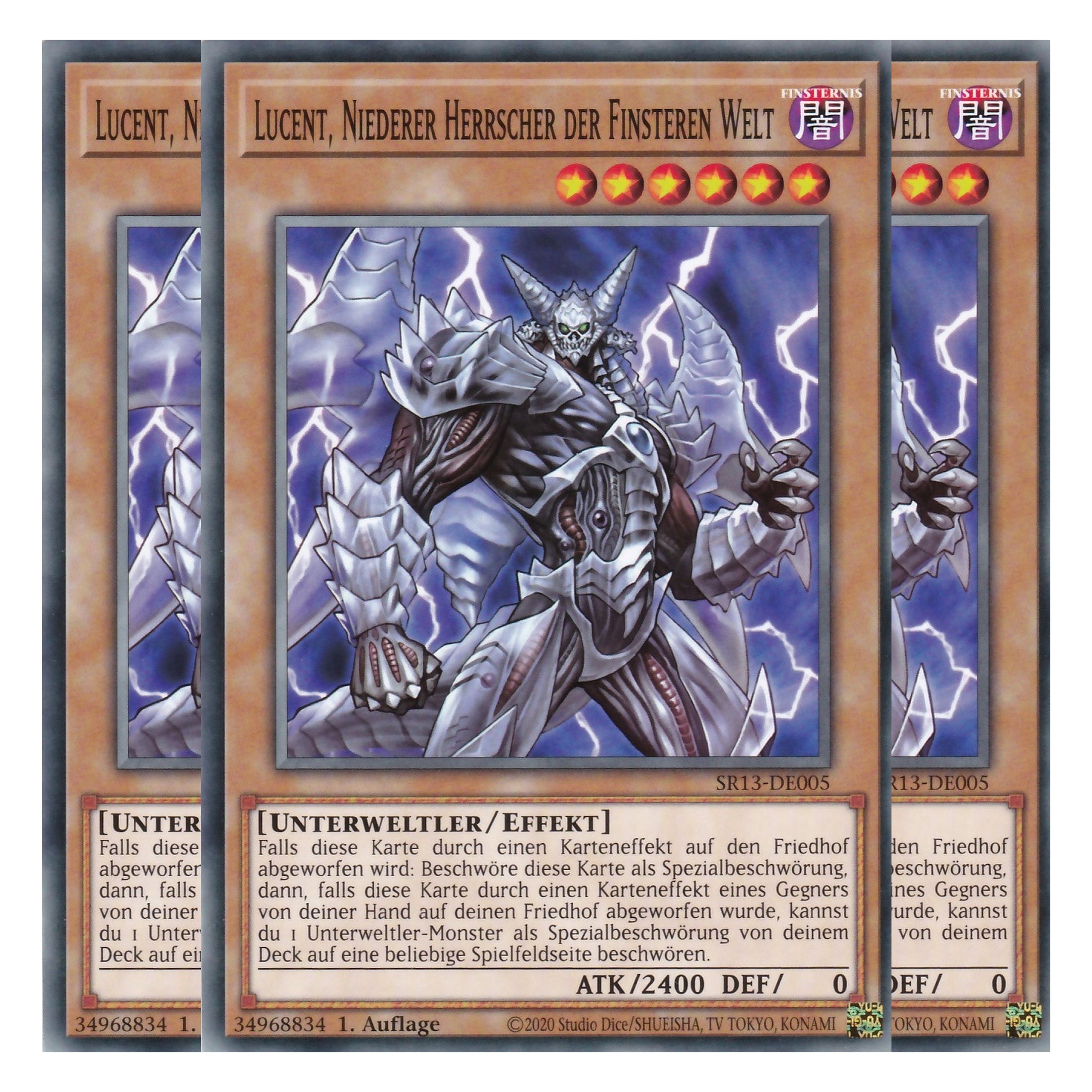 Lucent, Niederer Herrscher der Finsteren Welt - SR13-DE005 - Common - Deutsch - 1. Auflage - Structure Deck: Dark World - Yu-Gi-Oh! - Playset (3 Kopien)