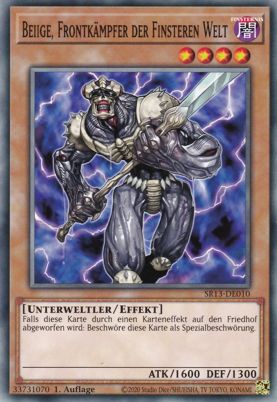 SR13-DE010 - Beiige, Frontkämpfer der Finsteren Welt - Common - 1. Auflage - Deutsch - Structure Deck: Dark World