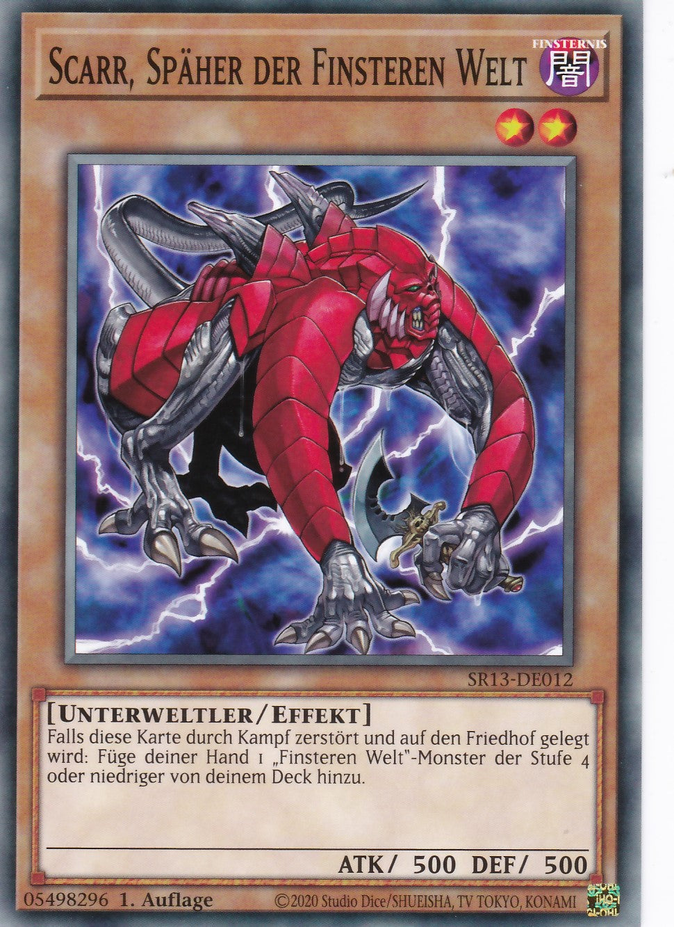 SR13-DE012 - Scarr, Späher der Finsteren Welt - Common - 1. Auflage - Deutsch - Structure Deck: Dark World