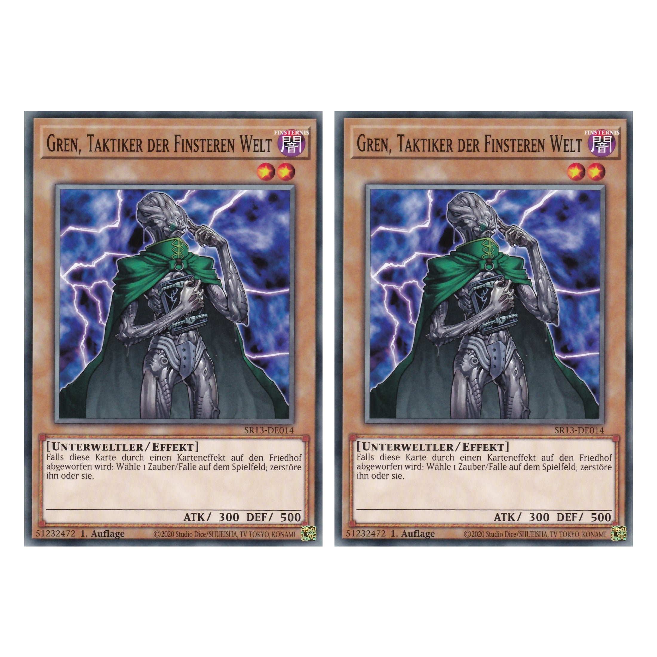 Gren, Taktiker der Finsteren Welt - SR13-DE014 - Common - Deutsch - 1. Auflage - Structure Deck: Dark World - Yu-Gi-Oh! - Duo Set (2 Stück)