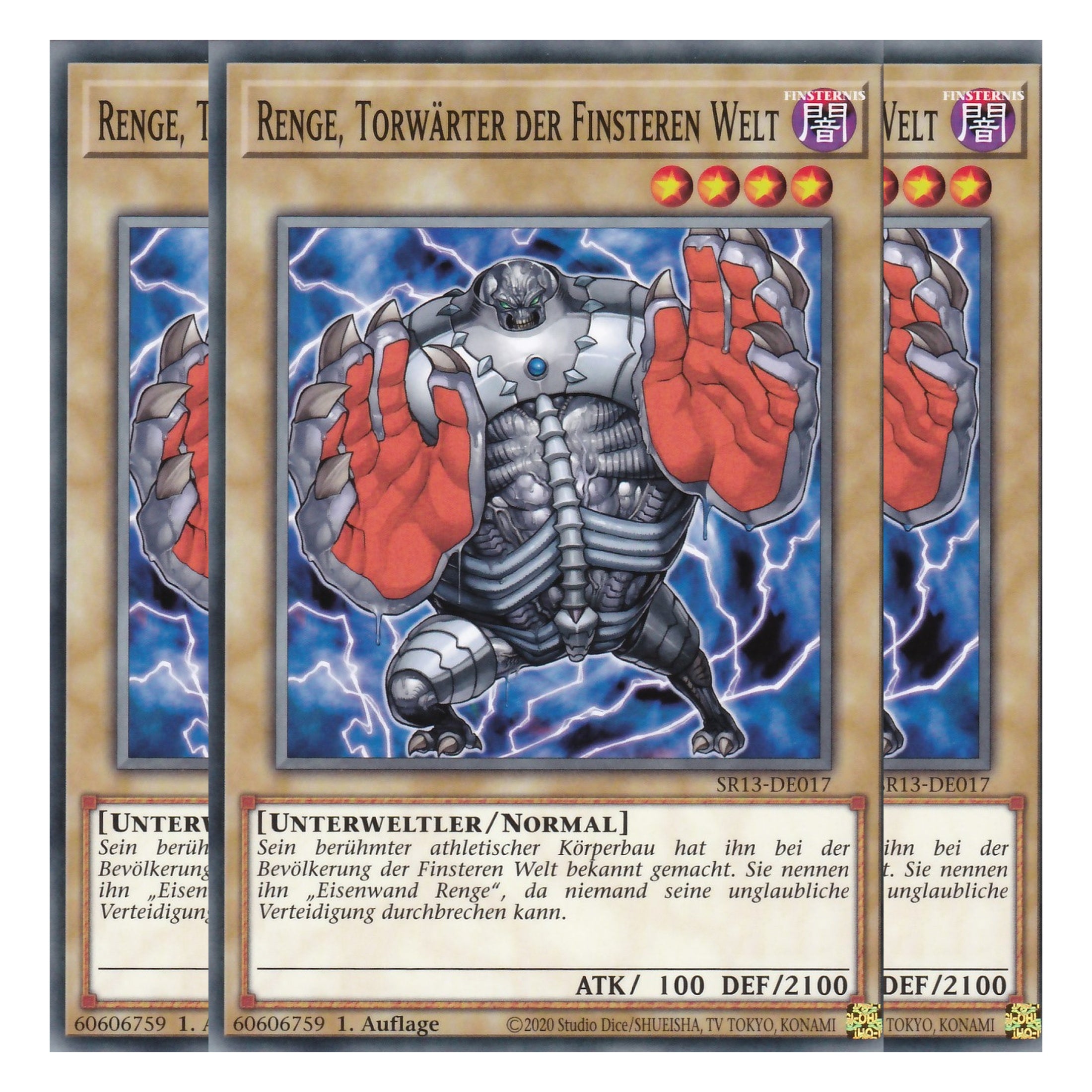 Renge, Torwärter der Finsteren Welt - SR13-DE017 - Common - Deutsch - 1. Auflage - Structure Deck: Dark World - Yu-Gi-Oh! - Playset (3 Kopien)