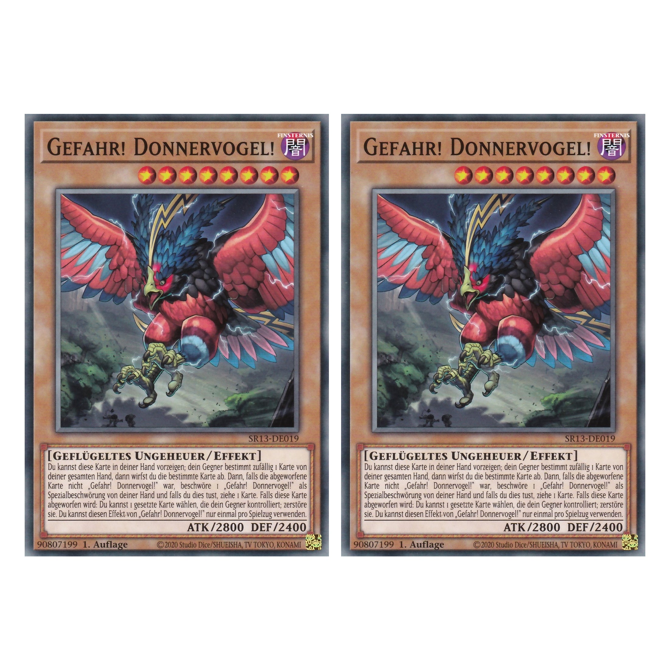 Gefahr! Donnervogel! - SR13-DE019 - Common - Deutsch - 1. Auflage - Structure Deck: Dark World - Yu-Gi-Oh! - Duo Set (2 Stück)