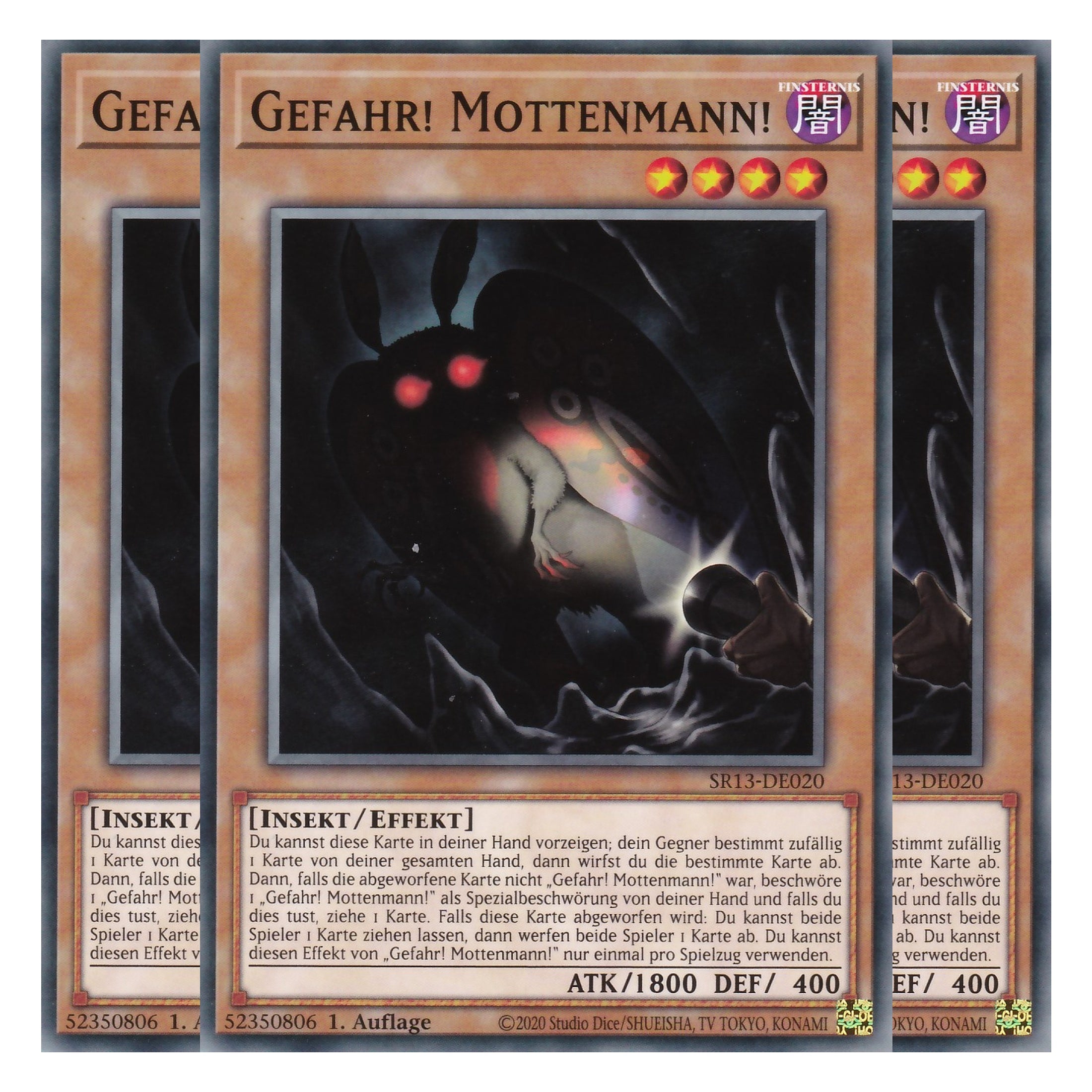 Gefahr! Mottenmann! - SR13-DE020 - Common - Deutsch - 1. Auflage - Structure Deck: Dark World - Yu-Gi-Oh! - Playset (3 Kopien)