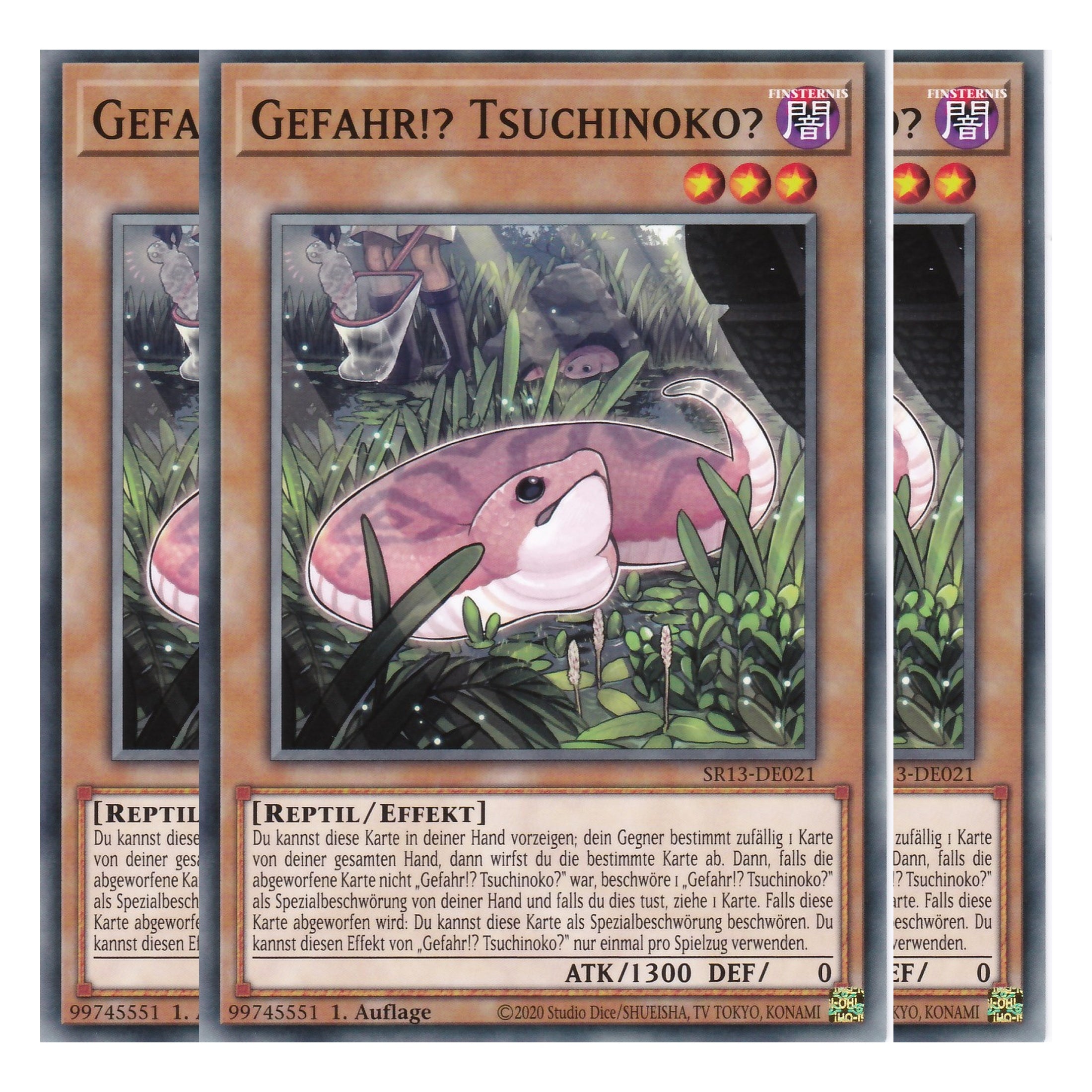 Gefahr!? Tsuchinoko? - SR13-DE021 - Common - Deutsch - 1. Auflage - Structure Deck: Dark World - Yu-Gi-Oh! - Playset (3 Kopien)