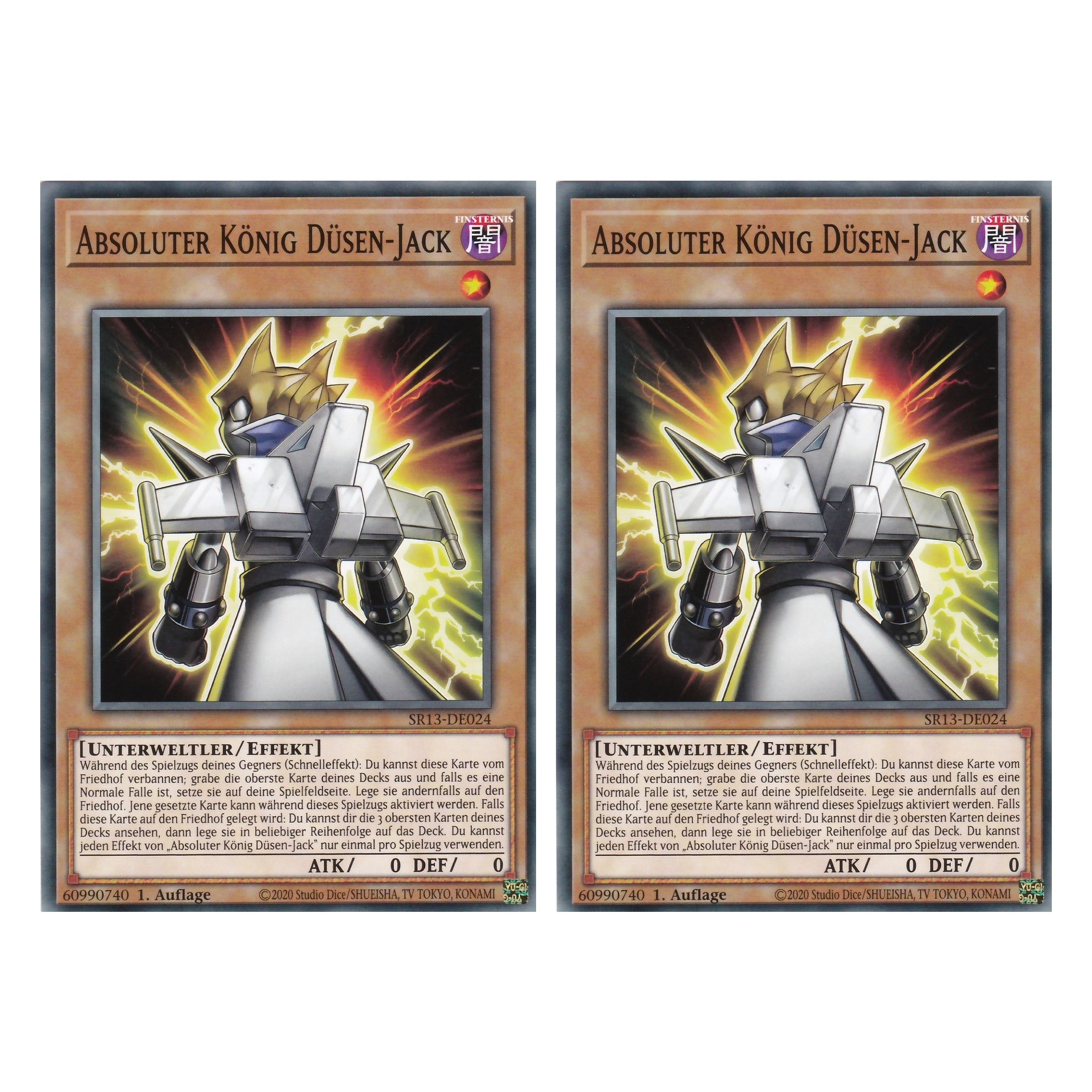 Absoluter König Düsen-Jack - SR13-DE024 - Common - Deutsch - 1. Auflage - Structure Deck: Dark World - Yu-Gi-Oh! - Duo Set (2 Stück)