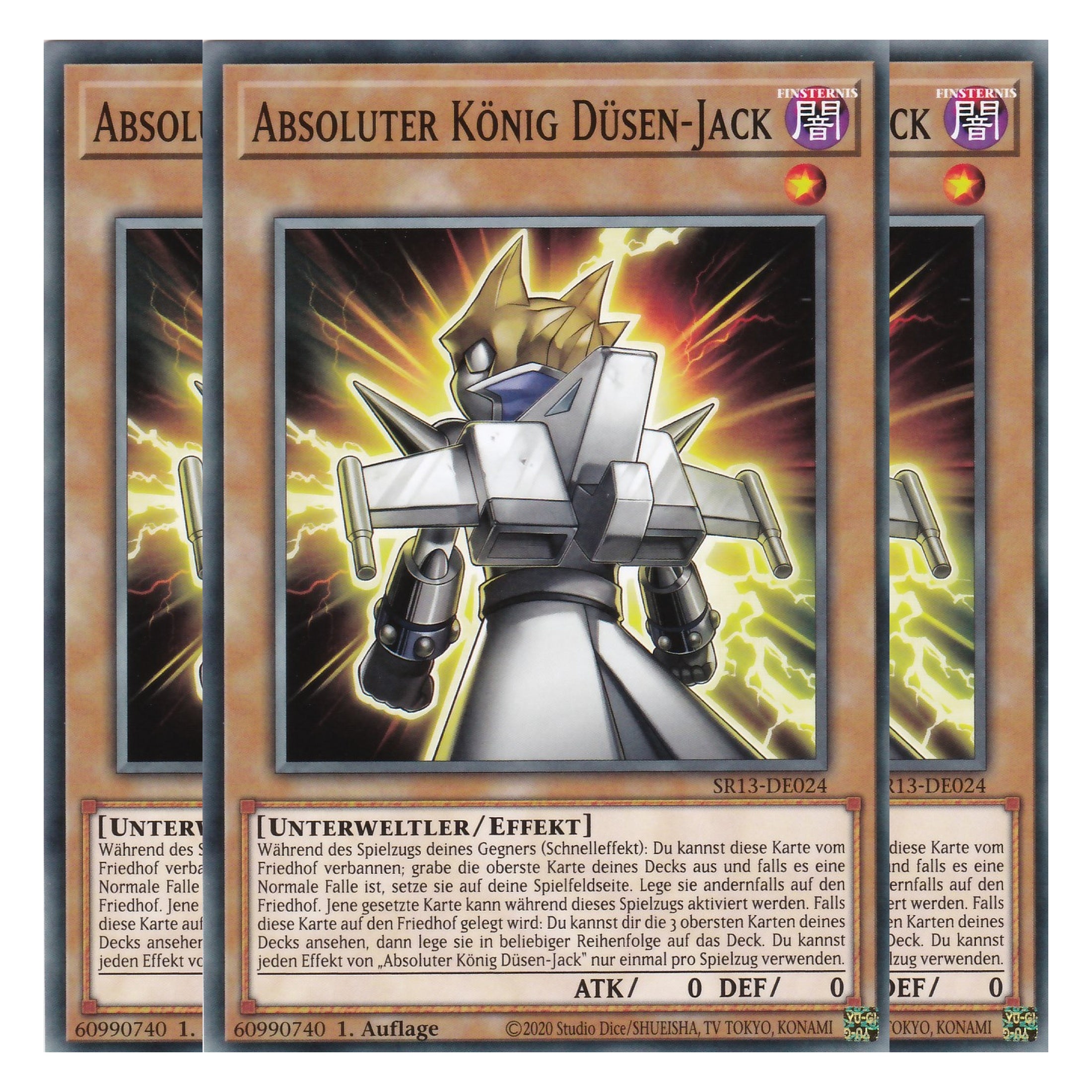 Absoluter König Düsen-Jack - SR13-DE024 - Common - Deutsch - 1. Auflage - Structure Deck: Dark World - Yu-Gi-Oh! - Playset (3 Kopien)