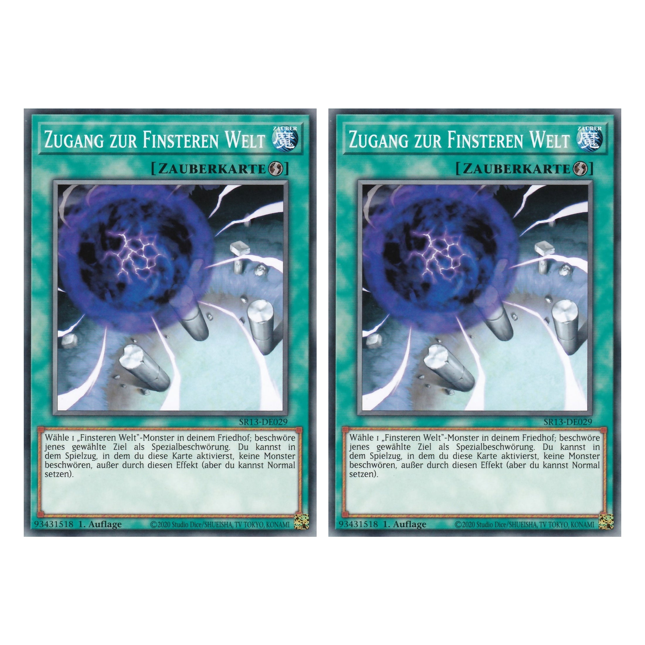 Zugang zur Finsteren Welt - SR13-DE029 - Common - Deutsch - 1. Auflage - Structure Deck: Dark World - Yu-Gi-Oh! - Duo Set (2 Stück)