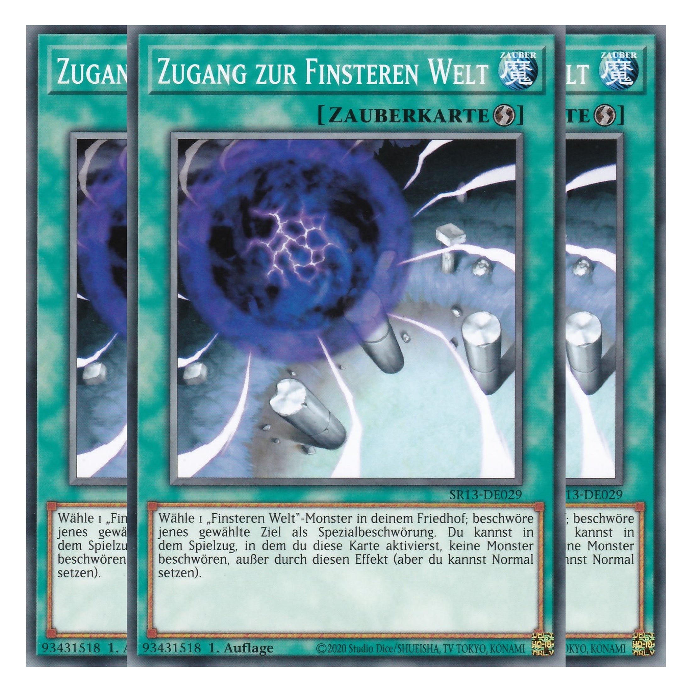 Zugang zur Finsteren Welt - SR13-DE029 - Common - Deutsch - 1. Auflage - Structure Deck: Dark World - Yu-Gi-Oh! - Playset (3 Kopien)