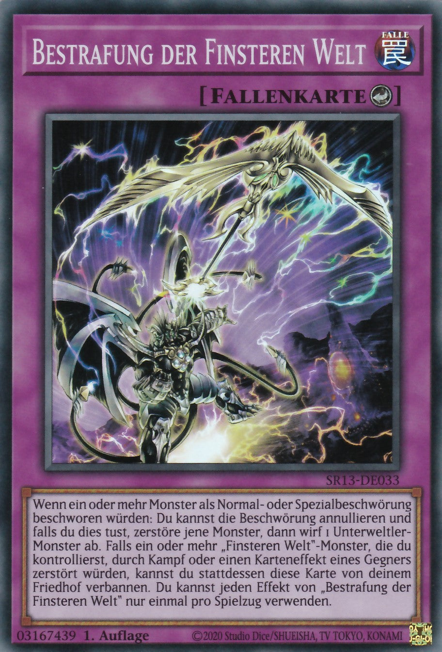 SR13-DE033 - Bestrafung der Finsteren Welt - Super Rare - 1. Auflage - Deutsch - Structure Deck: Dark World
