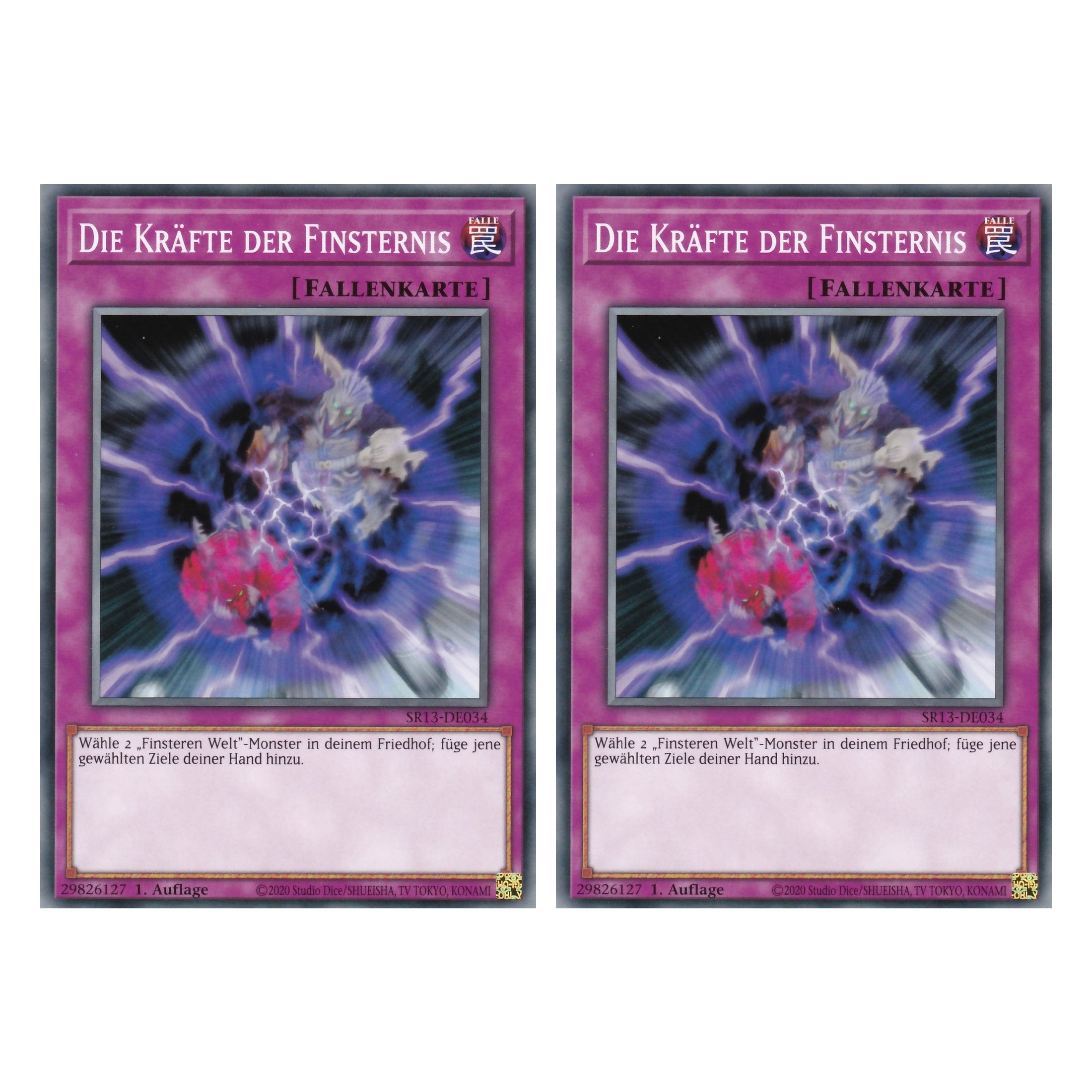 Die Kräfte der Finsternis - SR13-DE034 - Common - Deutsch - 1. Auflage - Structure Deck: Dark World - Yu-Gi-Oh! - Duo Set (2 Stück)