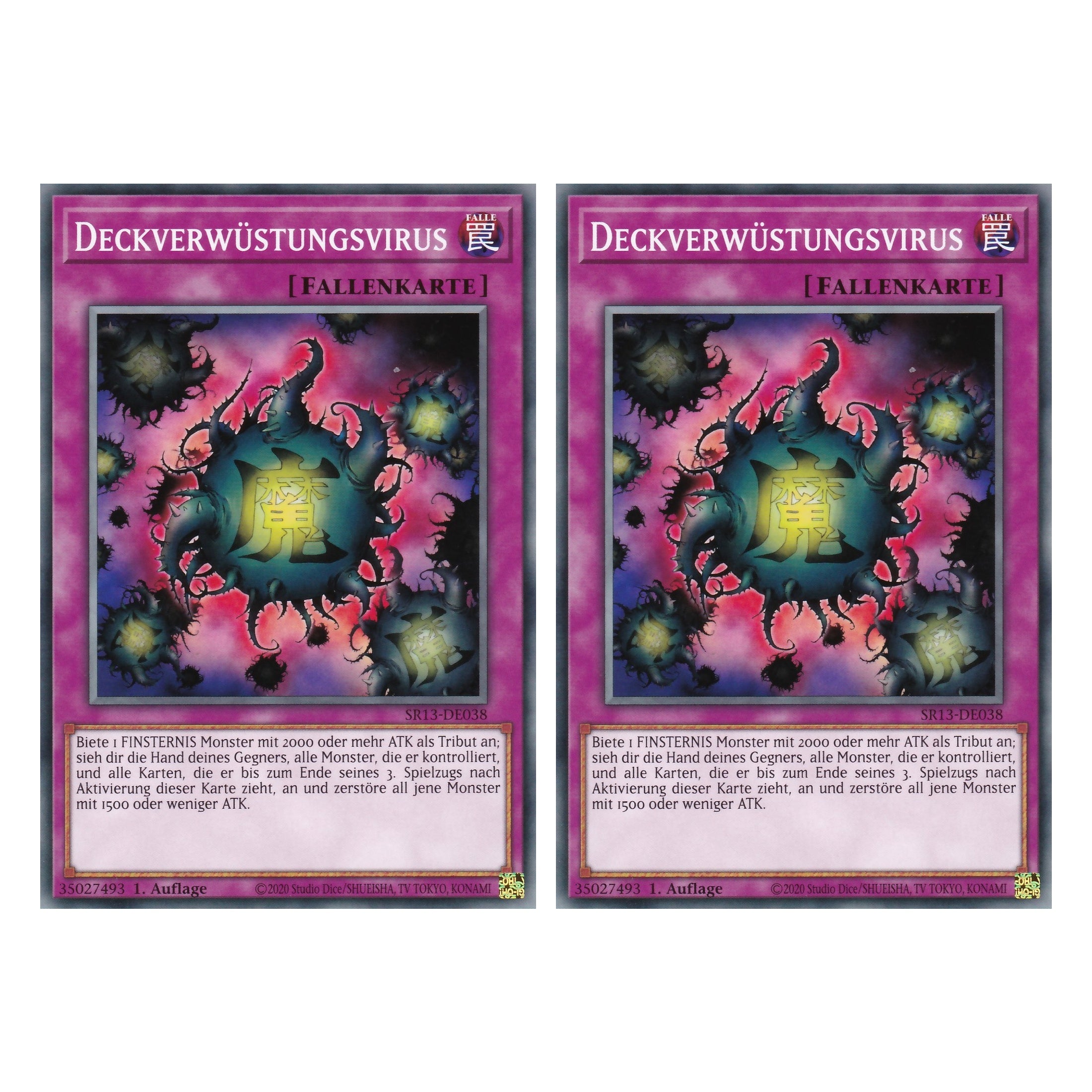 Deckverwüstungsvirus - SR13-DE038 - Common - Deutsch - 1. Auflage - Structure Deck: Dark World - Yu-Gi-Oh! - Duo Set (2 Stück)