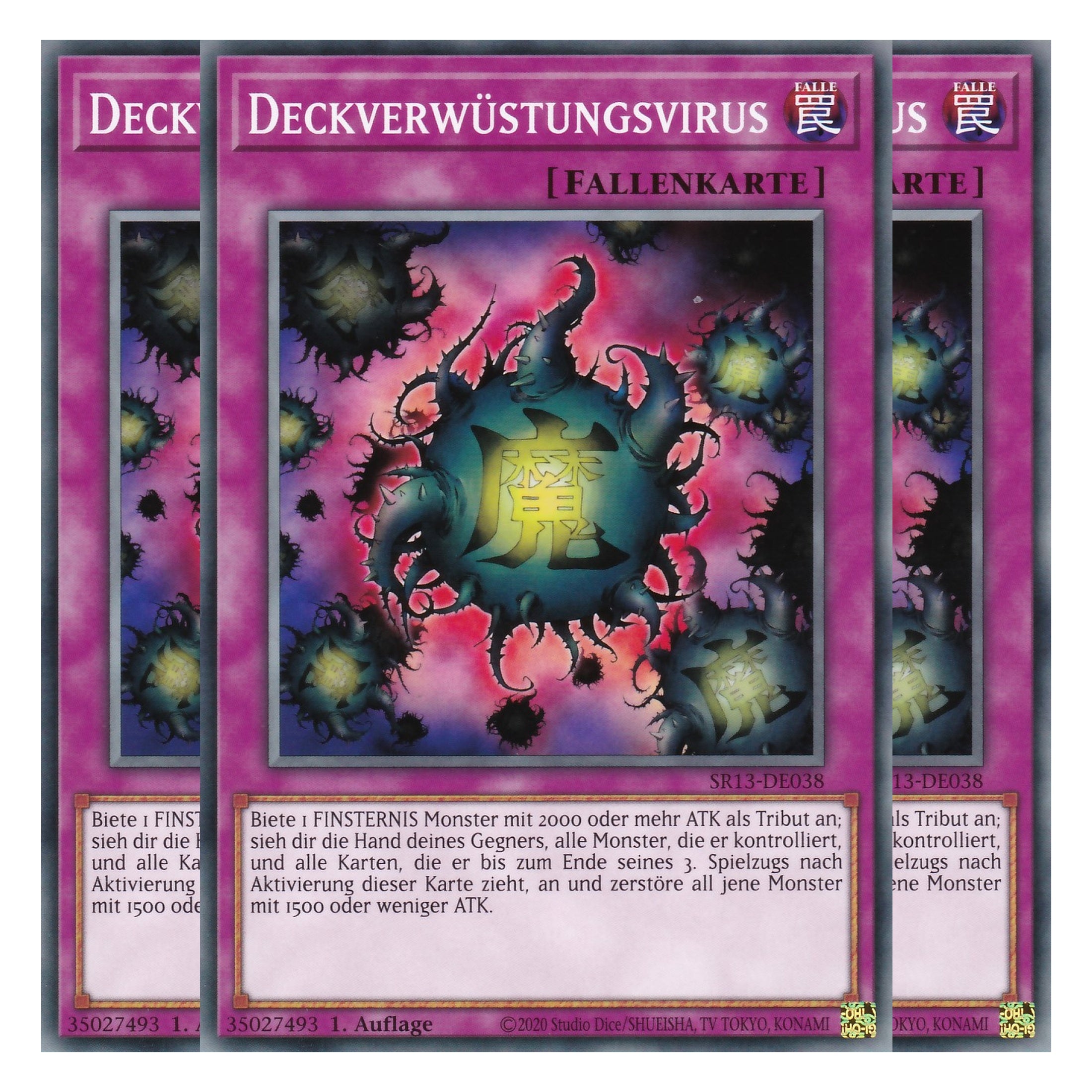 Deckverwüstungsvirus - SR13-DE038 - Common - Deutsch - 1. Auflage - Structure Deck: Dark World - Yu-Gi-Oh! - Playset (3 Kopien)
