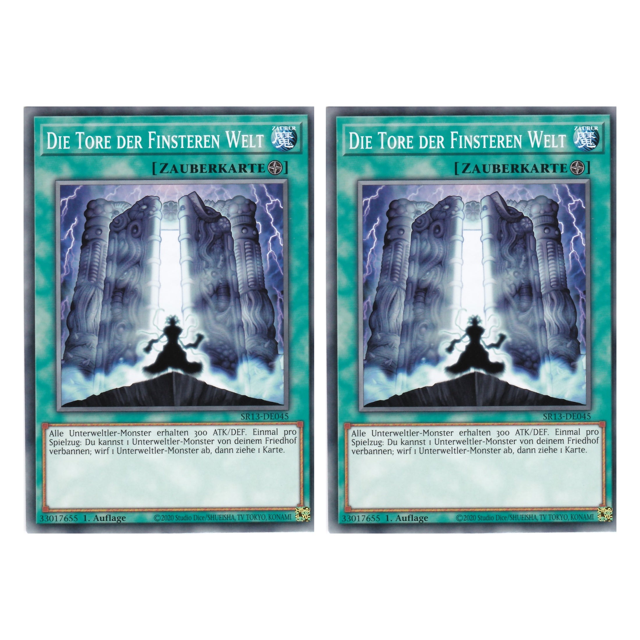 Die Tore der Finsteren Welt - SR13-DE045 - Common - Deutsch - 1. Auflage - Structure Deck: Dark World - Yu-Gi-Oh! - Duo Set (2 Stück)