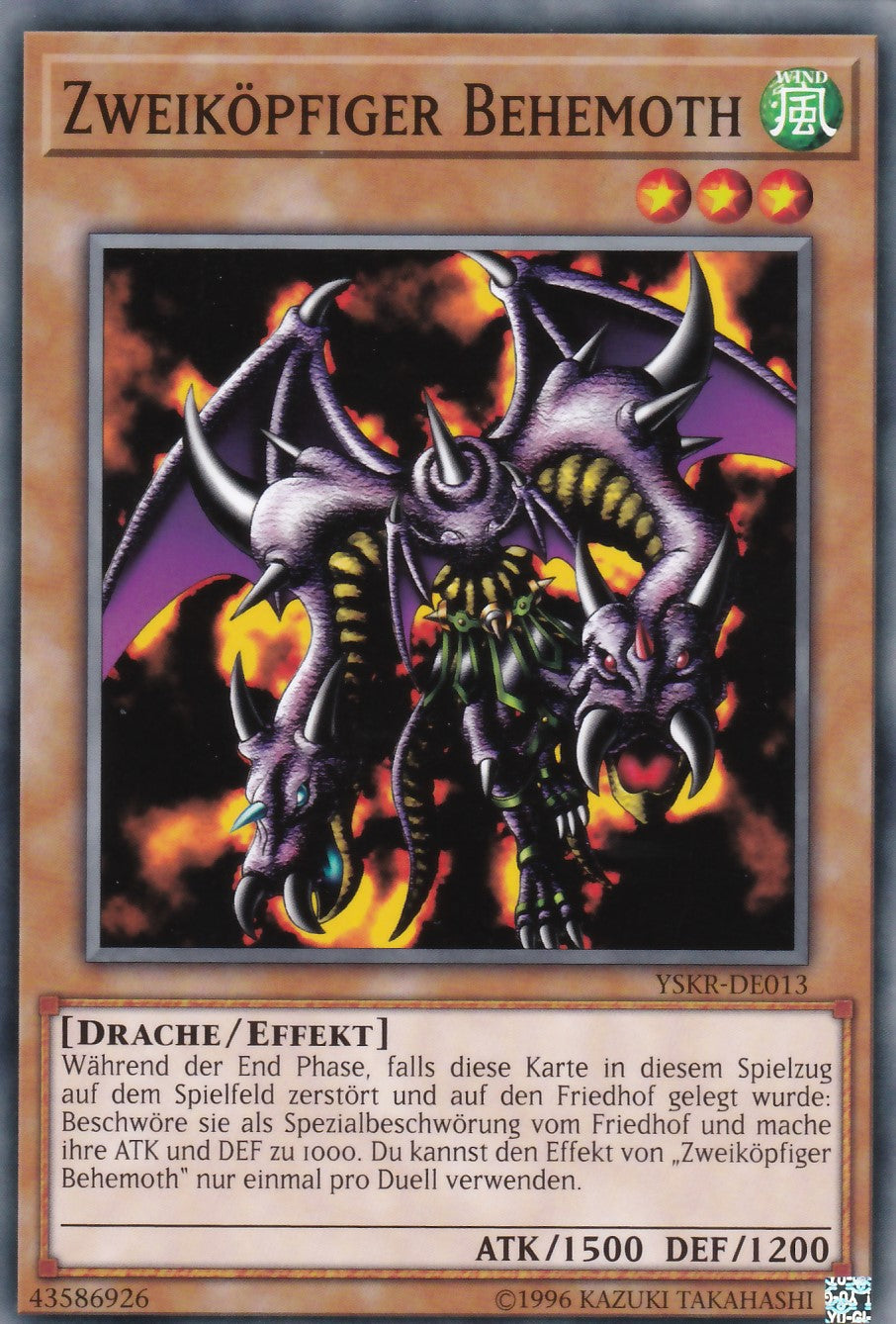 YSKR-DE013 - Zweiköpfiger Behemoth - Common - 2. Auflage - Deutsch - Starter Deck: Kaiba Reloaded