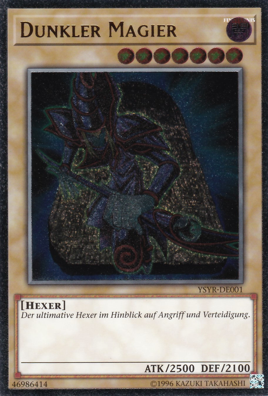 YSYR-DE001 - Dunkler Magier - Ultimate Rare - 2. Auflage - Deutsch - Starter Deck: Yugi Reloaded
