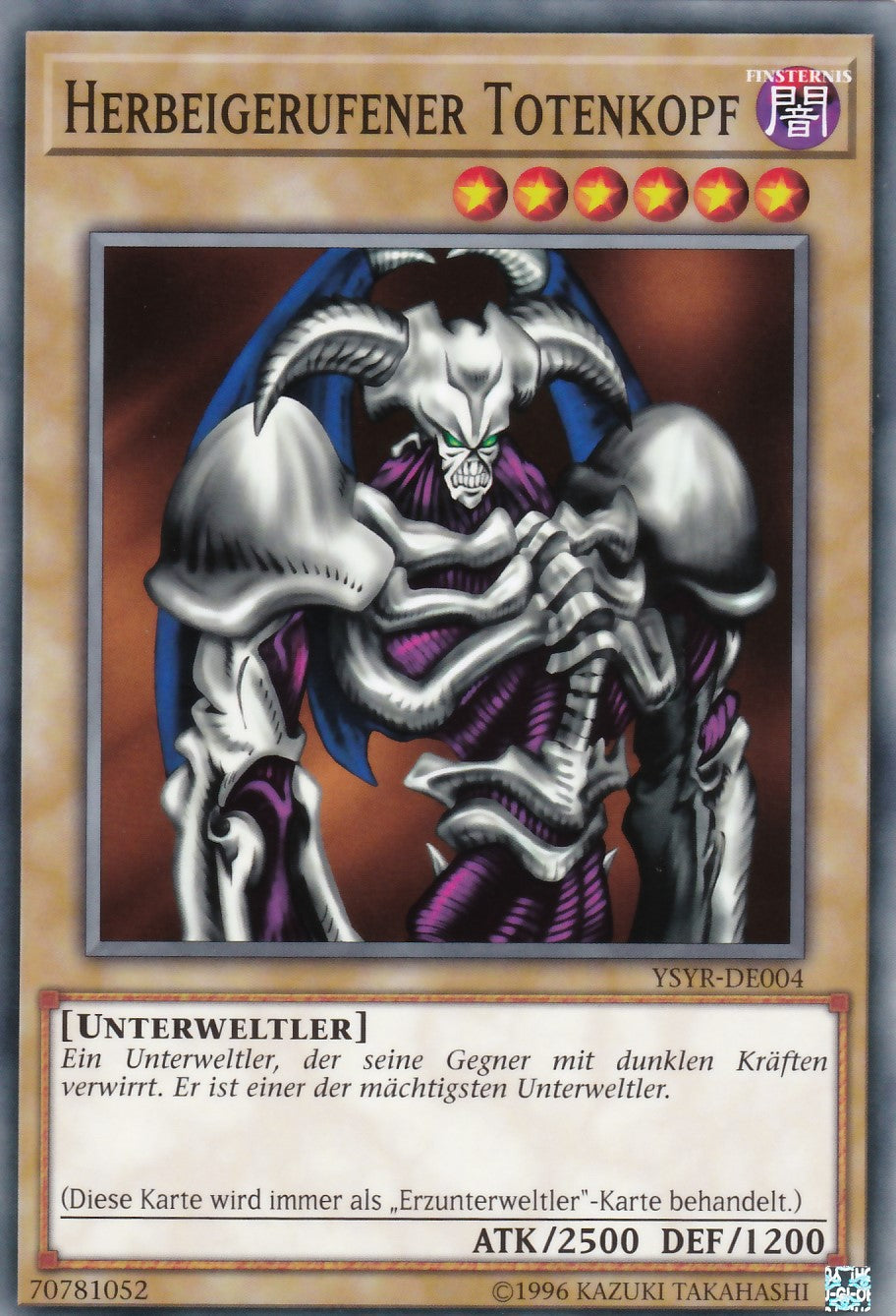 YSYR-DE004 - Herbeigerufener Totenkopf - Common - 2. Auflage - Deutsch - Starter Deck: Yugi Reloaded