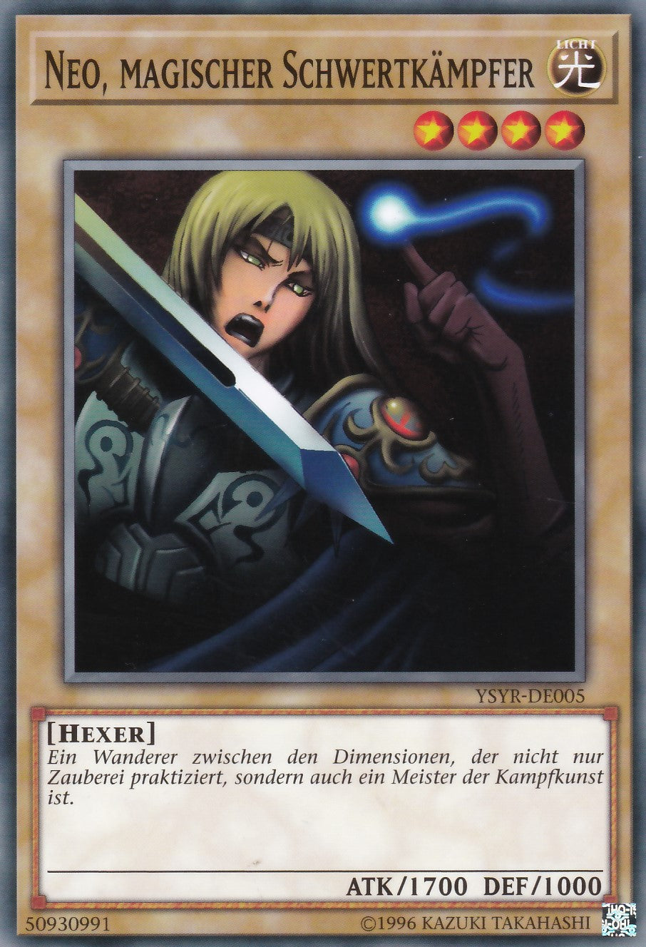 YSYR-DE005 - Neo, magischer Schwertkämpfer - Common - 2. Auflage - Deutsch - Starter Deck: Yugi Reloaded