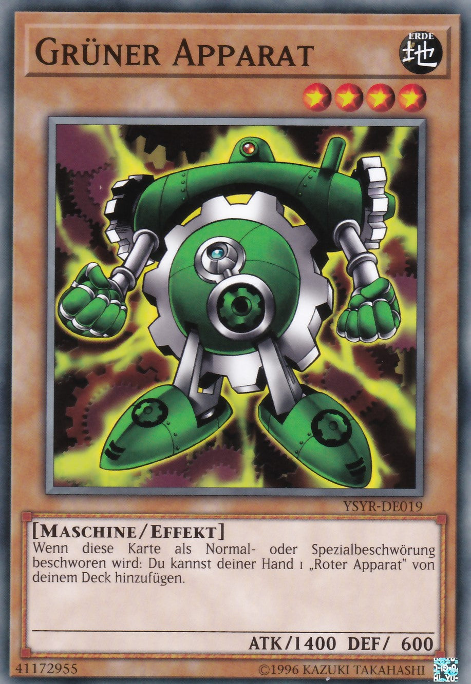 YSYR-DE019 - Grüner Apparat - Common - 2. Auflage - Deutsch - Starter Deck: Yugi Reloaded
