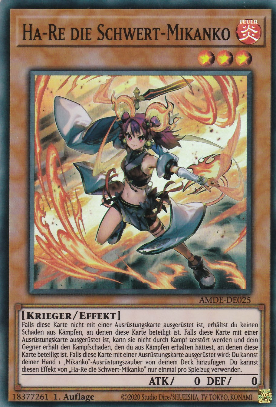 Ha-Re die Schwert-Mikanko - AMDE-DE025 - Super Rare - Deutsch - 1. Auflage - Amazing Defenders