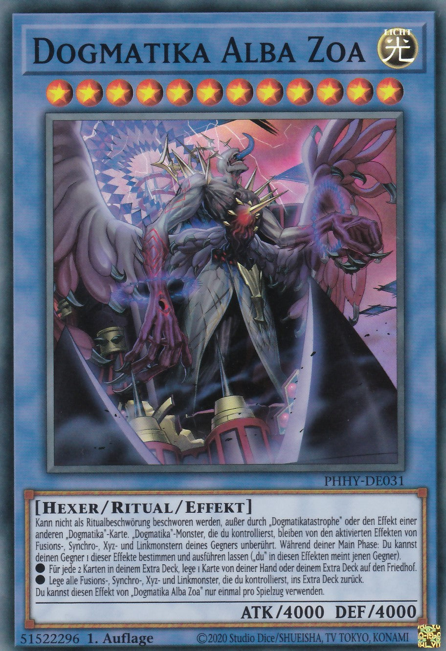 Dogmatika Alba Zoa - PHHY-DE031 - Super Rare - Deutsch - 1. Auflage - Photon Hypernova