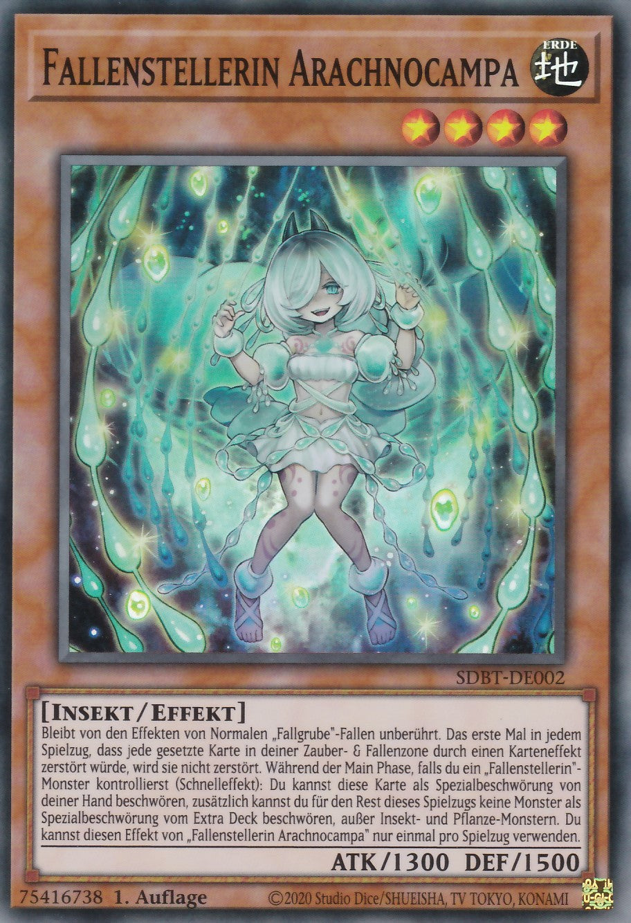 Fallenstellerin Arachnocampa - SDBT-DE002 - Super Rare - Deutsch - 1. Auflage - Structure Deck: Beware of Traptrix