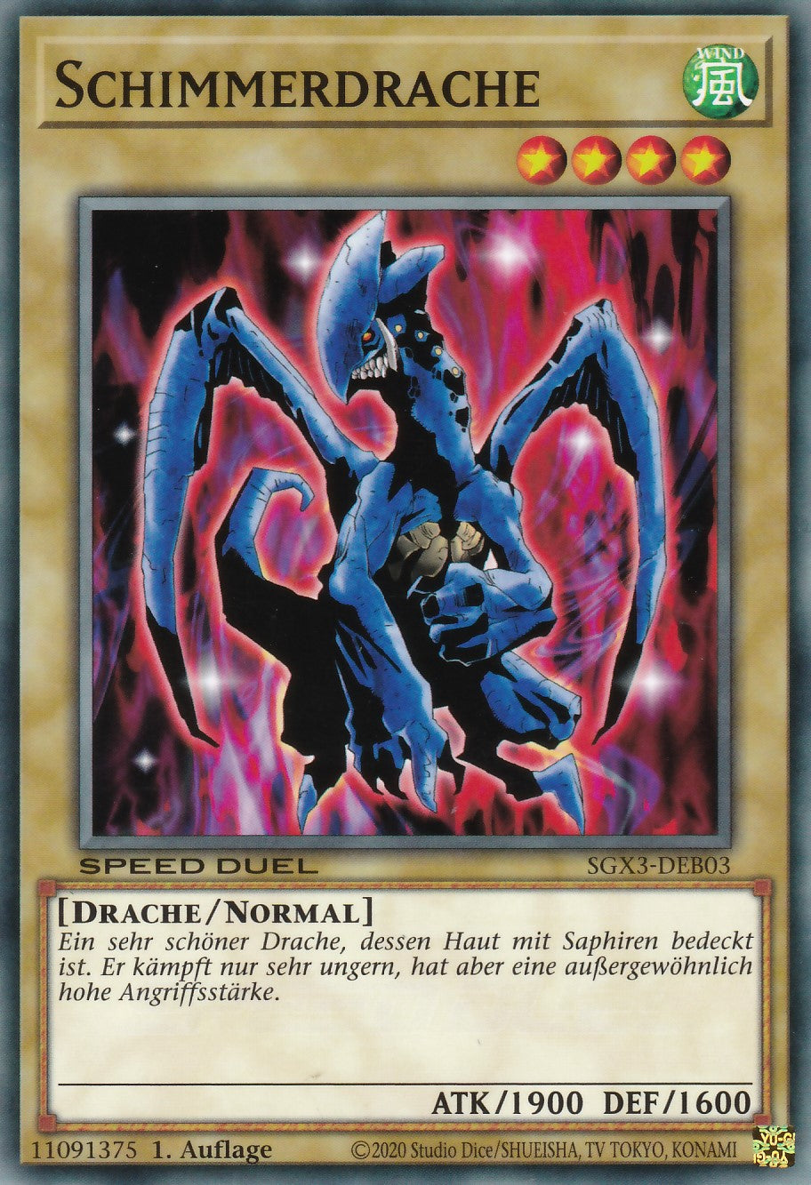 Schimmerdrache - SGX3-DEB03 - Common - 1. Auflage - Deutsch - Speed Duel GX: Duelists of Shadows