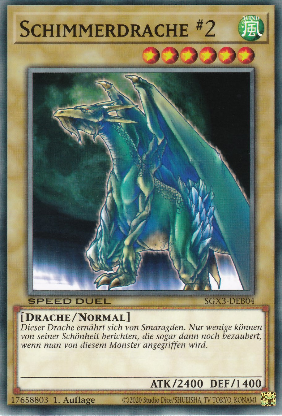 Schimmerdrache #2 - SGX3-DEB04 - Common - 1. Auflage - Deutsch - Speed Duel GX: Duelists of Shadows