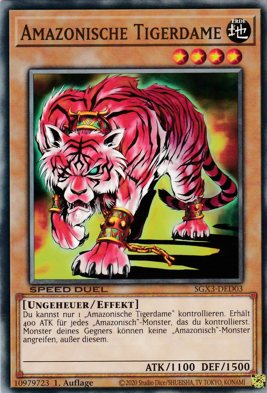 Amazonische Tigerdame - SGX3-DED03 - Common - 1. Auflage - Deutsch - Speed Duel GX: Duelists of Shadows