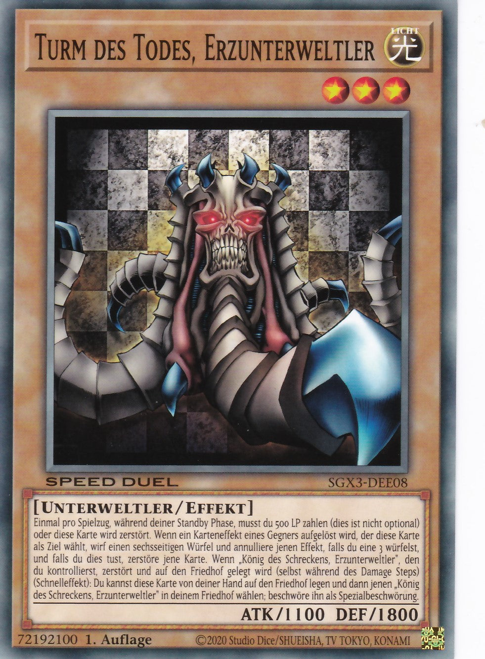Turm des Todes, Erzunterweltler - SGX3-DEE08 - Common - 1. Auflage - Deutsch - Speed Duel GX: Duelists of Shadows