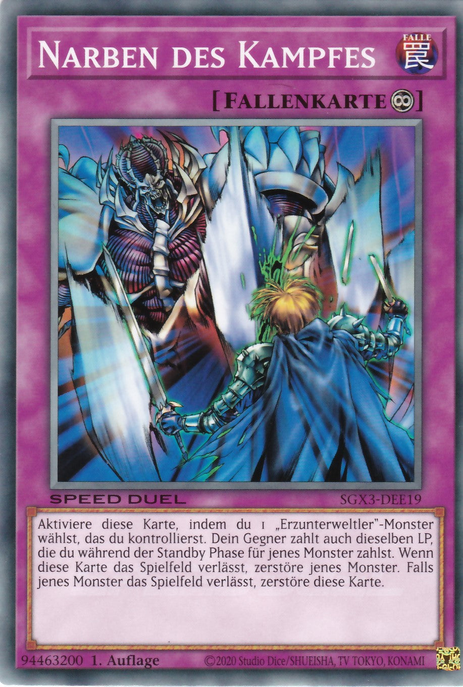 Narben des Kampfes - SGX3-DEE19 - Common - 1. Auflage - Deutsch - Speed Duel GX: Duelists of Shadows