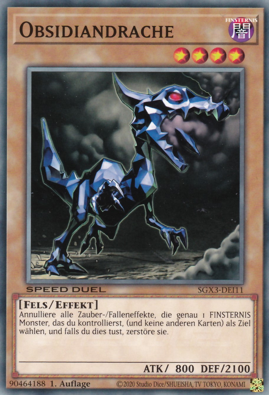 Obsidiandrache - SGX3-DEI11 - Common - 1. Auflage - Deutsch - Speed Duel GX: Duelists of Shadows