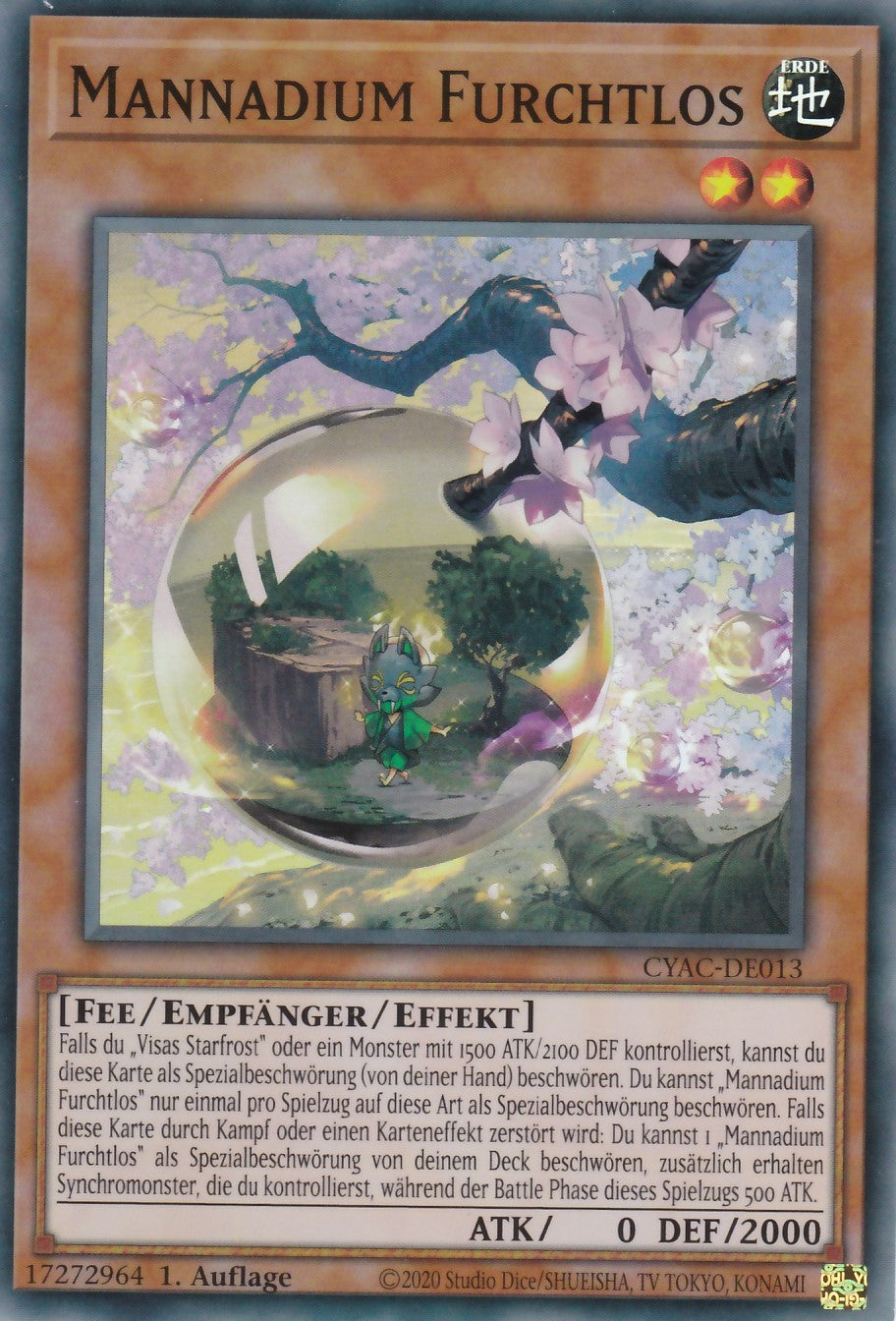 CYAC-DE013 - Mannadium Furchtlos - Super Rare - Deutsch - Cyberstorm Access - 1. Auflage